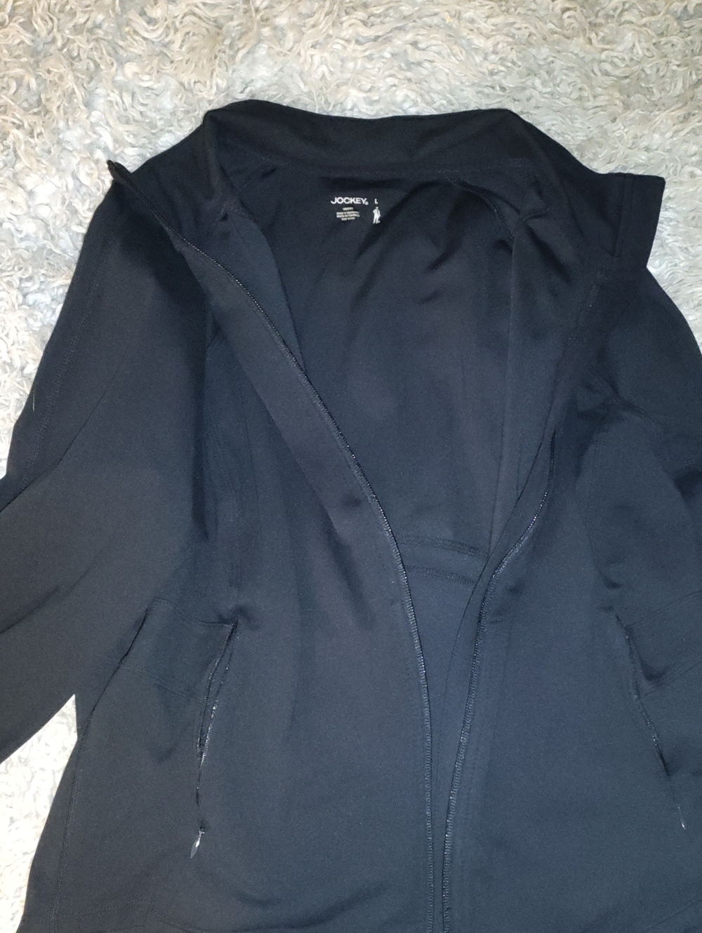 Jockey Black Women's Bomber Jacket with Zip